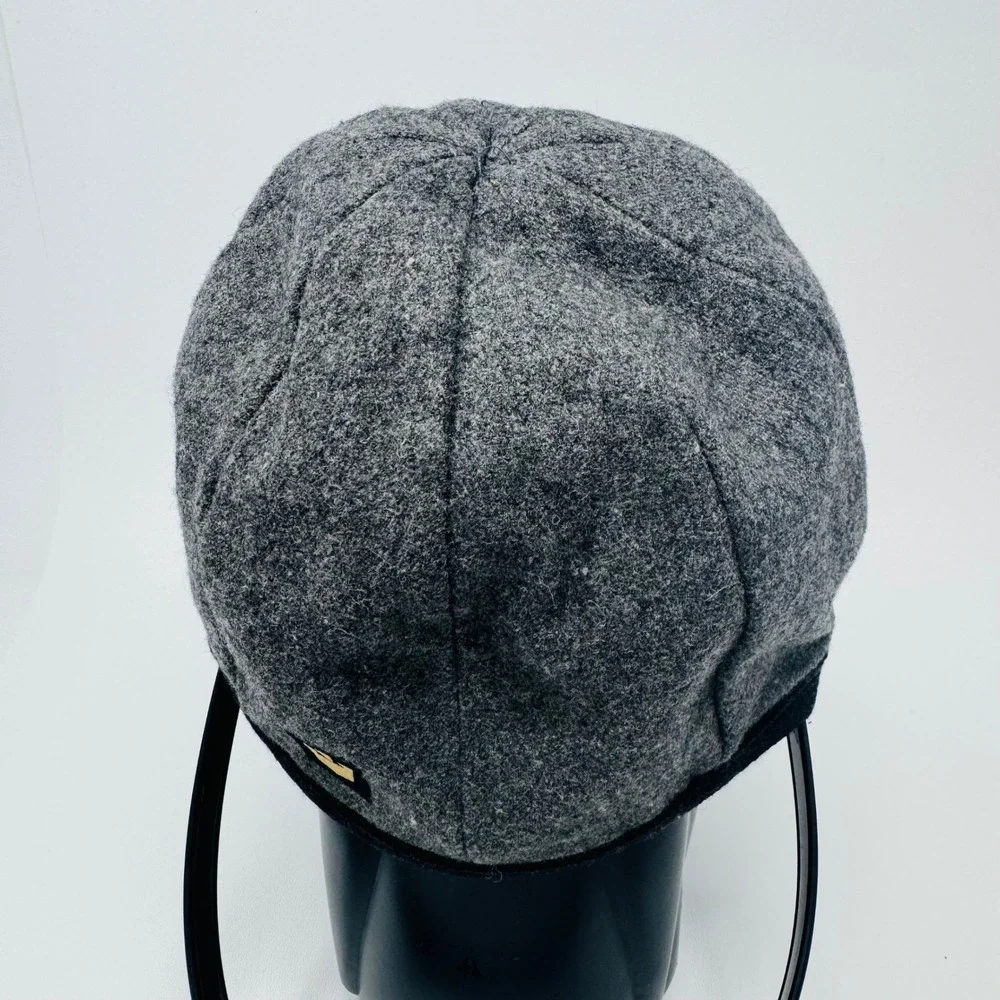 Vintage Goorin Bros Gray Wool Blend Flat‎ Cap Hat Medium Crown Logo